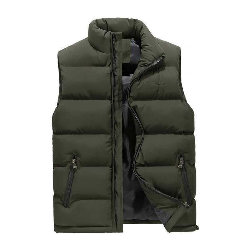 Men Vest Winter Jacket Casual Coat Warm Sleeveless Jackets Fashion Male CottonPadded Vest Windproof Outdoor Climbing Outwear W251029