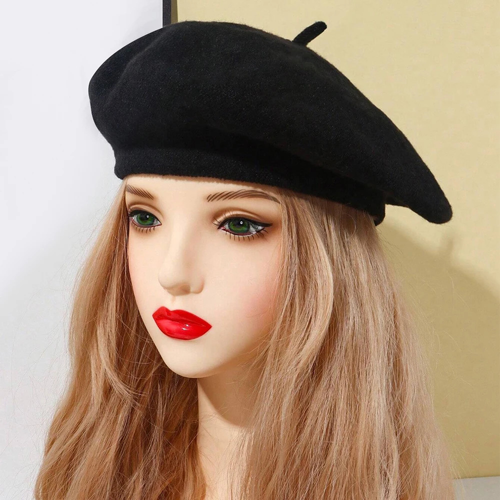 1pc Autumn And Winter Womens Knitted Warm Hat French Fashion Beret Versatile Temperament Painter Hat Suitable For Daily Use 251029