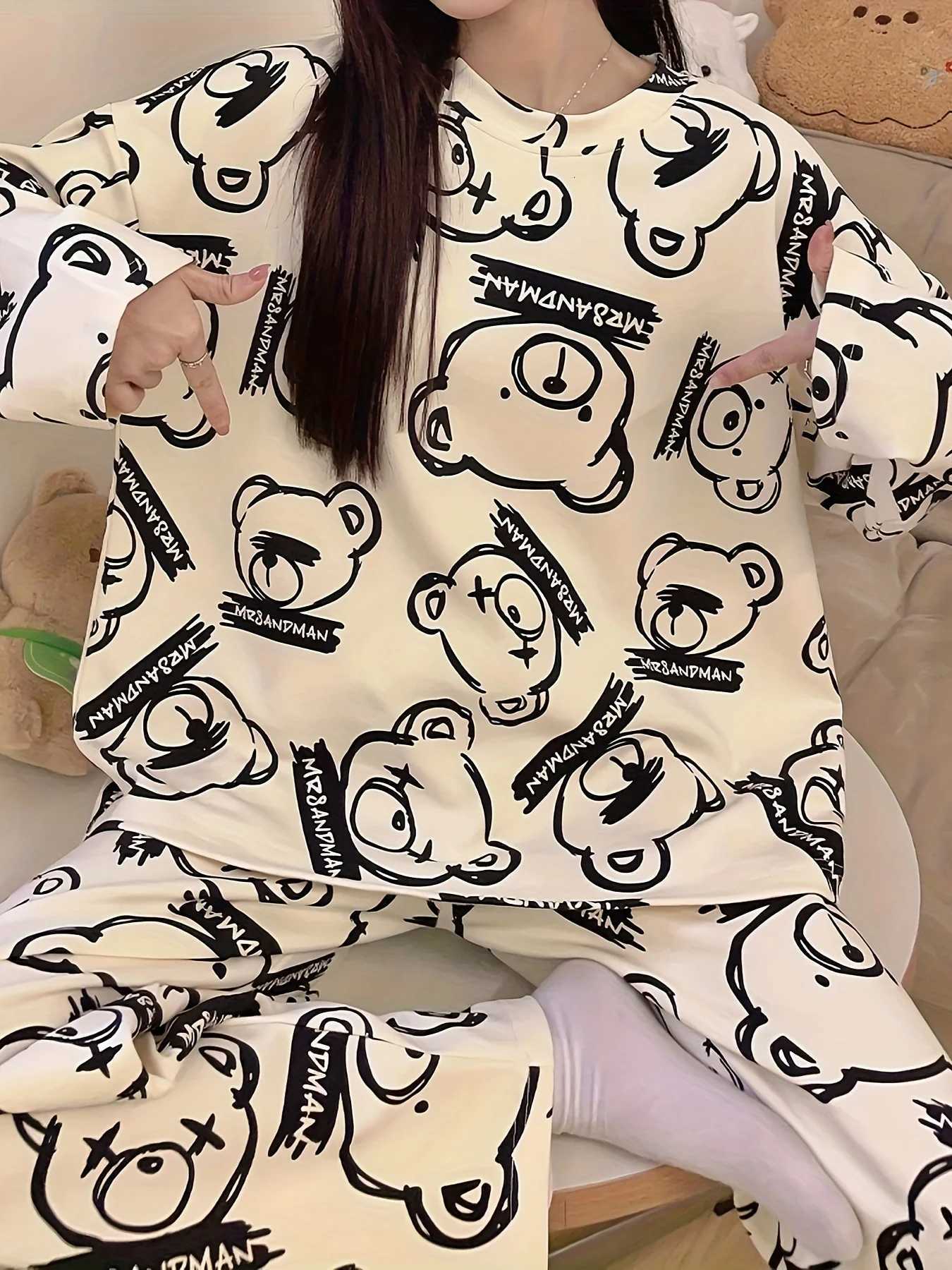 New Style Womens Cardigan Pajama Set for Spring Autumn Long Sleeve Long Pants Sweet OuterWearable LoungewearT251029