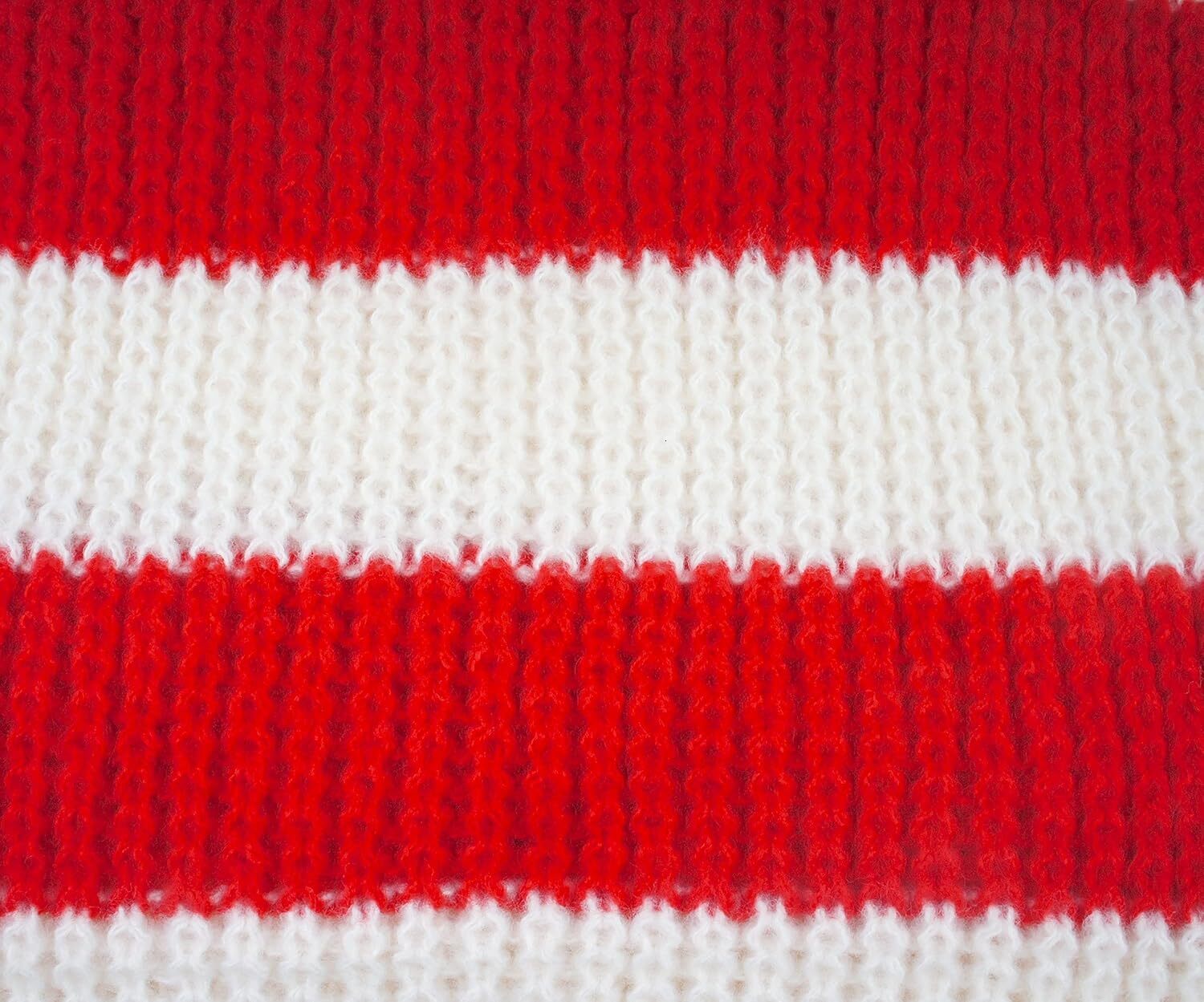 Custom Christmas Fall Winter Ultra Soft Knit Striped Scarf for Women Men Boys Girls
