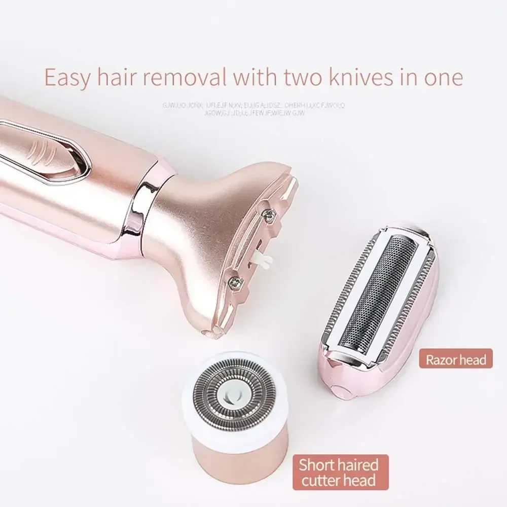 2 In 1 portable Electric Haircut Trimmer epilator woman facial intimate area for body hair removal Sex Shaver Bikini Pubic Rosor J251117
