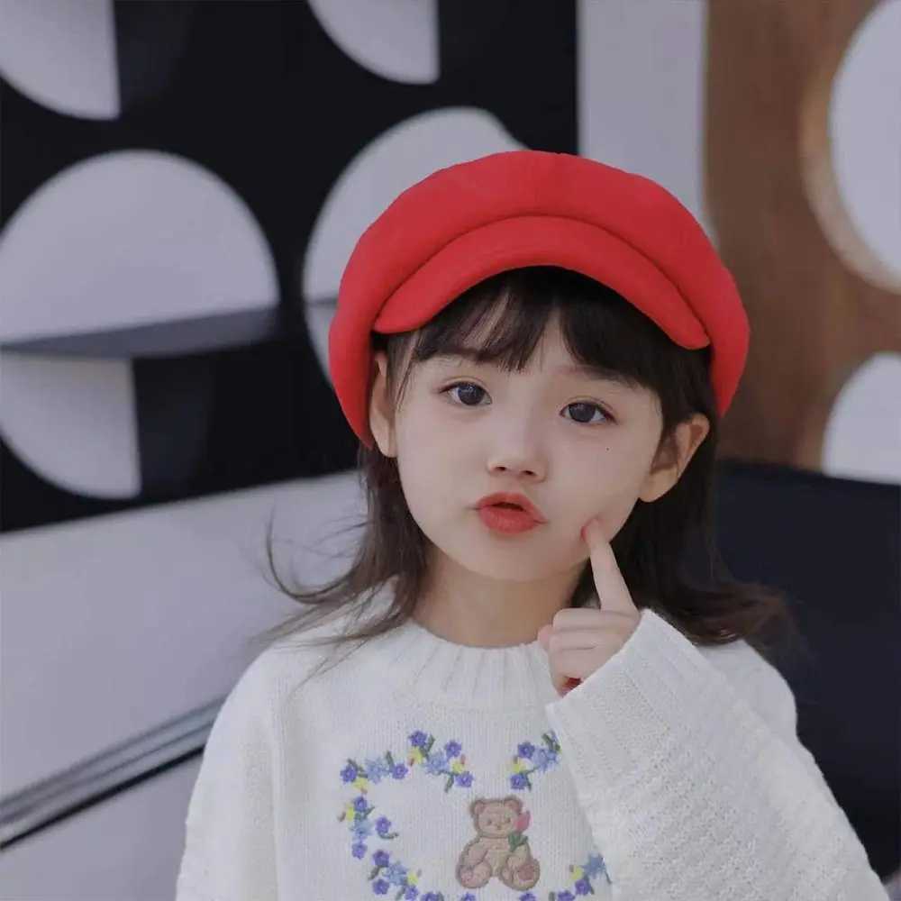 Autumn Winter Cute Soft Kids Berets Multicolour Woolen Baby Beret Hat Warm Painter Hat Boys Girls251028