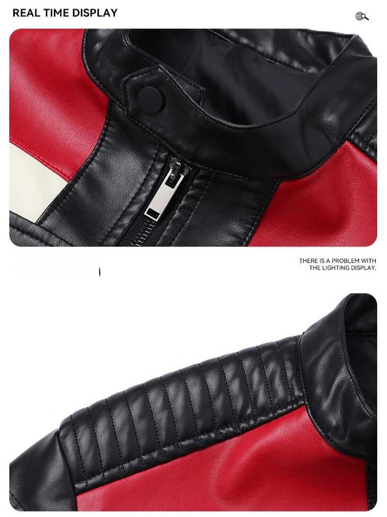High Street Mens Vintage Biker Leather Jacket Autumn Winter Retro Stand Collar Motorcycle PU Coat Warm Windproof Casual JacketT251029