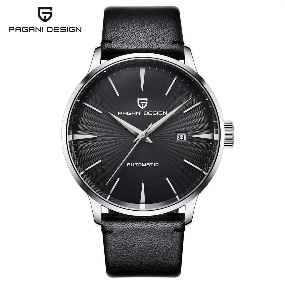 PAGANI DESIGN Novel Mechanical Pin Buckle Spiral Crown Transparent Bottom Men's Wrist Watch PD-2770