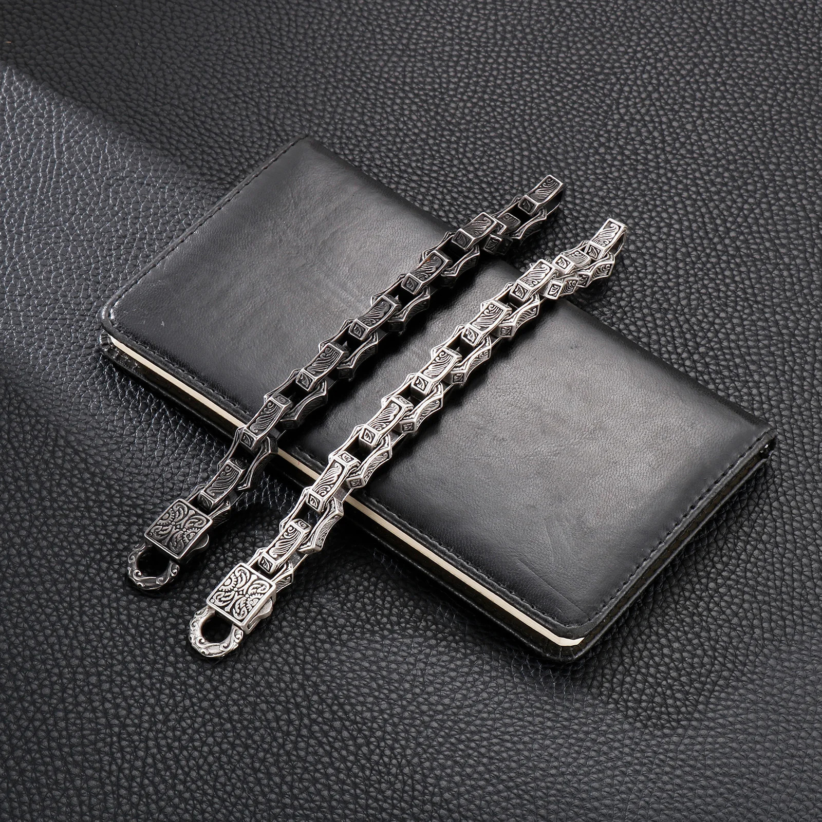 1m Vintage Charm Box Chain Bracelet Stainless Steel 316L KB118451BDJX 251028
