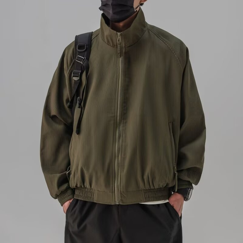Stand Collar Workwear Jacket For Men Designer Jacket New Spring And Autumn Simple Loose Casual Versatile Couple Jacket Top