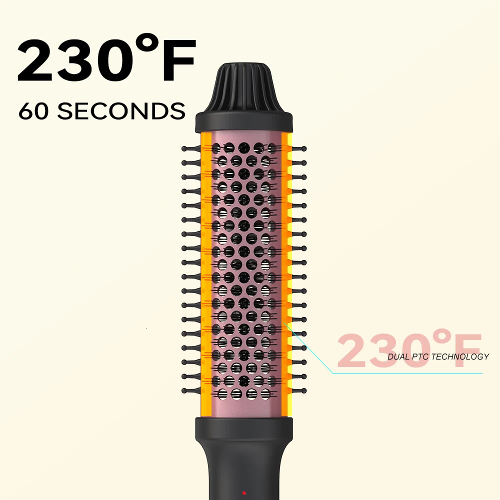 LISAPRO Curling lron Brush 2 in 1 Electric Hair Comb Negative lon Hair Dryer Styling Appliances Portable Professional Hair Strai 251029