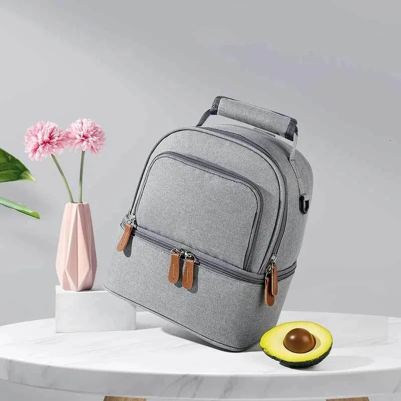 Large Capacity Portable Lunch Bag Picnic School Food Lunch Bag Insulation Material Fresh Cooler Handbag with Lunch Bag 251029