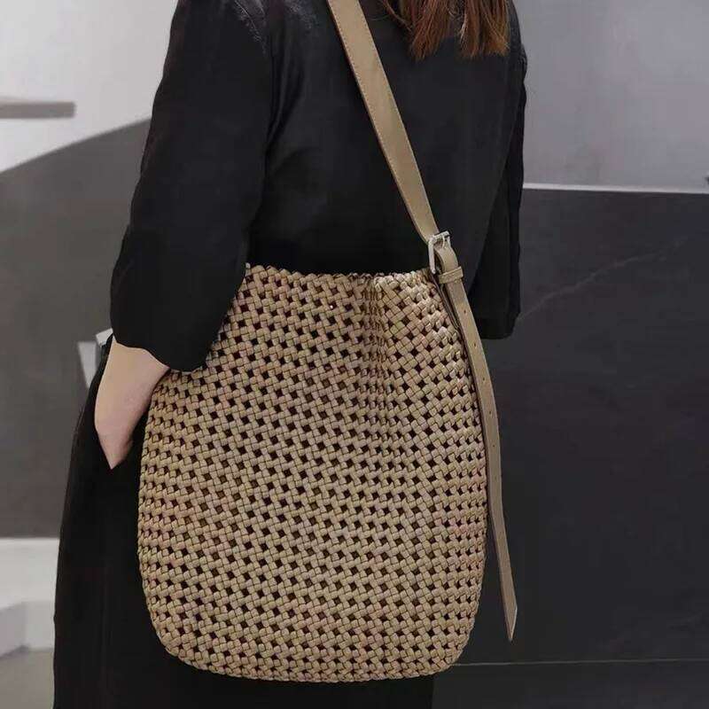 Hand-Woven Underarm Tote Large Capacity Silk Woven Vacation Beach High Quality Hollow Single Shoulder Crossbody Bag Suotong1029