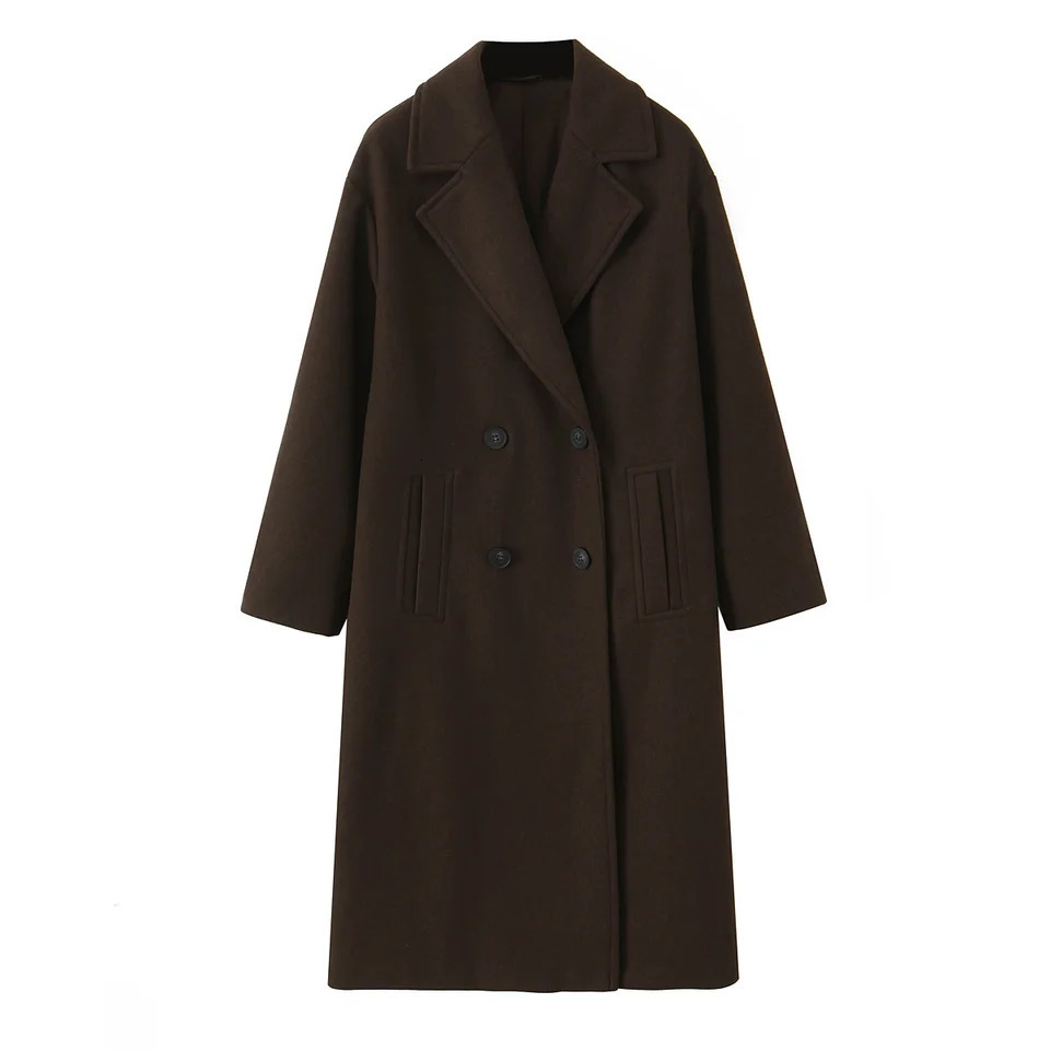 2025 autumn womens clothing casual fashion temperament simple lapel long sleeved loose soft coat jacket 251029