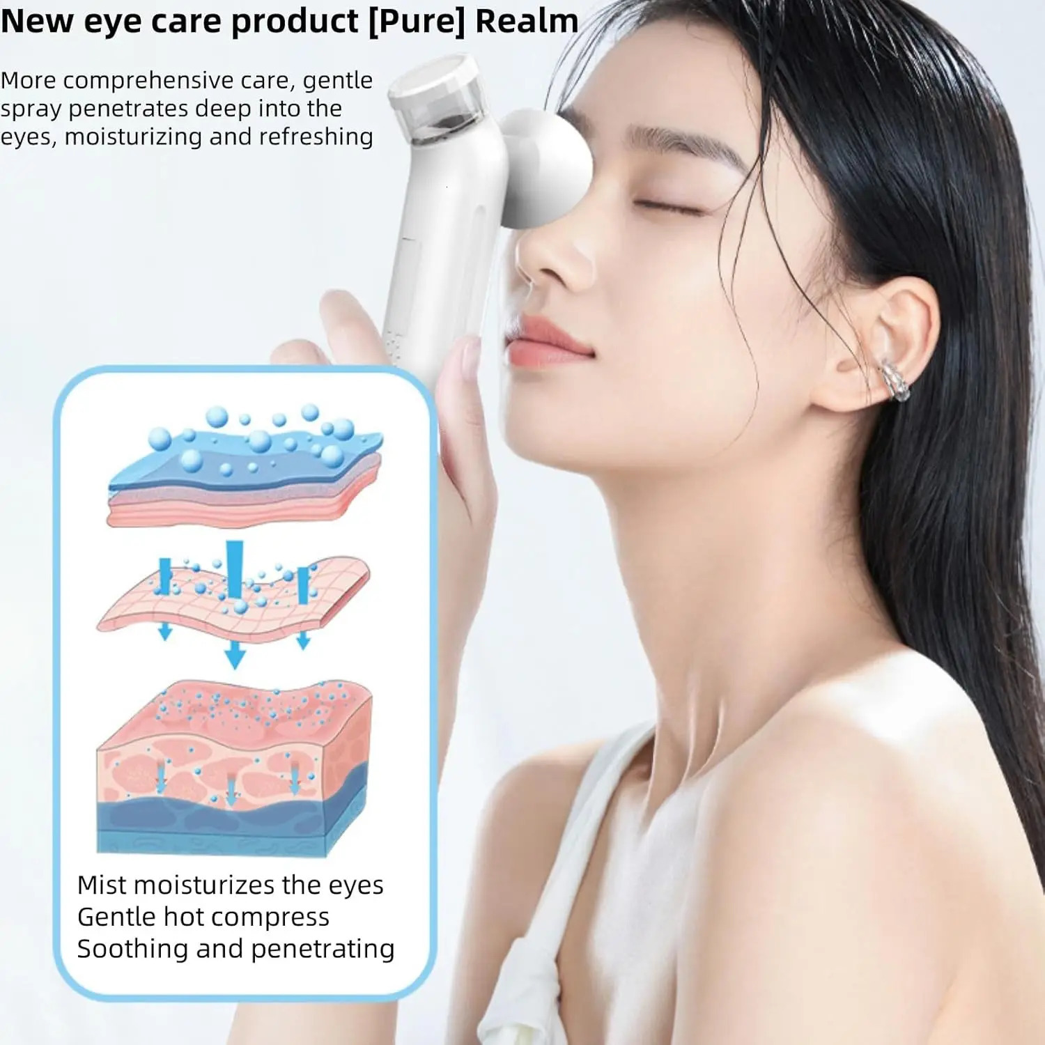 Eye Steam Device Eye Mister for Dry Eye Heated Eye Steam Sprayer for Moisturize Eye Treatment Mini Soothing Steamer for Eye Care 251027