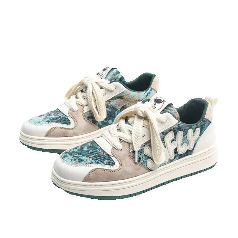 Jifffly x Vintage Retro Graffiti Printed Canvas Shoes Men's Breathable Casual Loafers Women's Korean Trendy Lightweight Anti-Slip 2025 New S