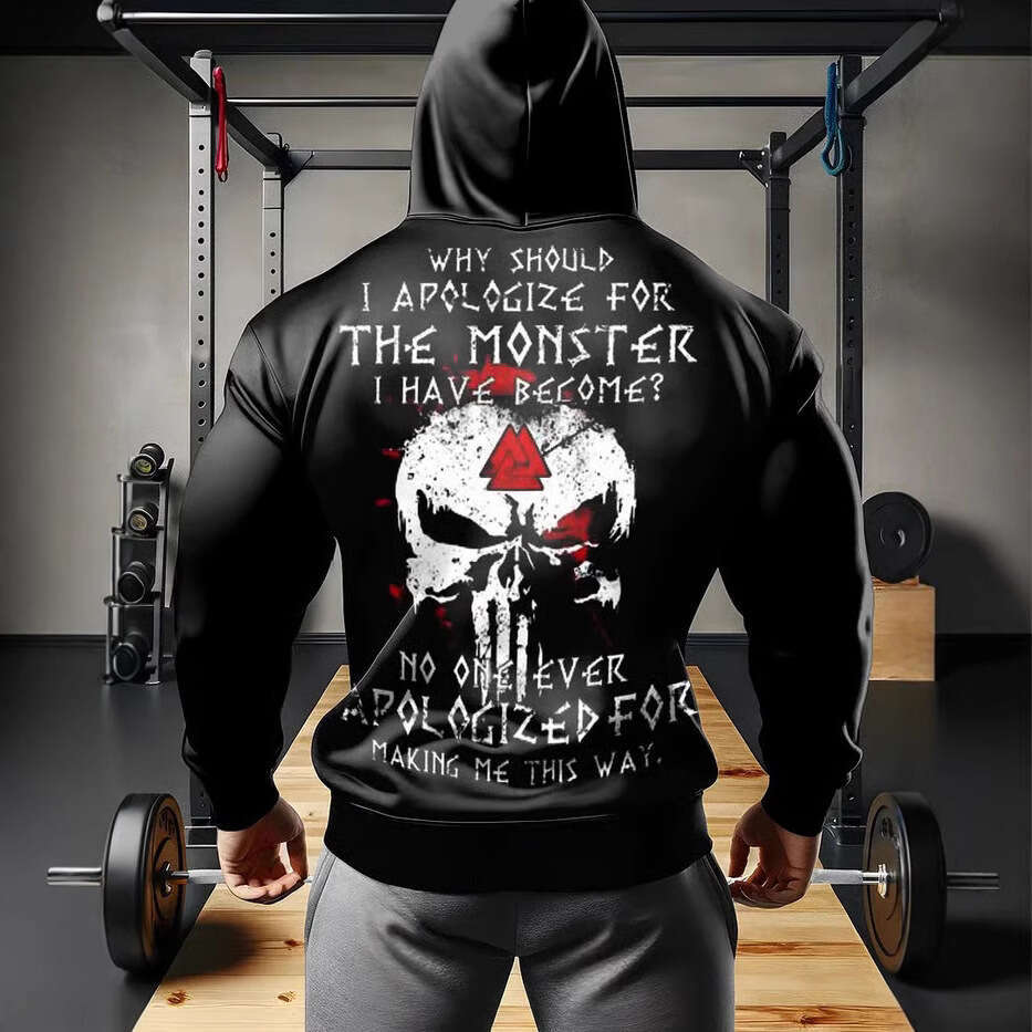 Hoodie Men winter Y2K Hip Hop Designer Women Gothic Skull Cartoon Pattern Print Black Ultra David Coat Men's Women's Gothic Pullover Clothin