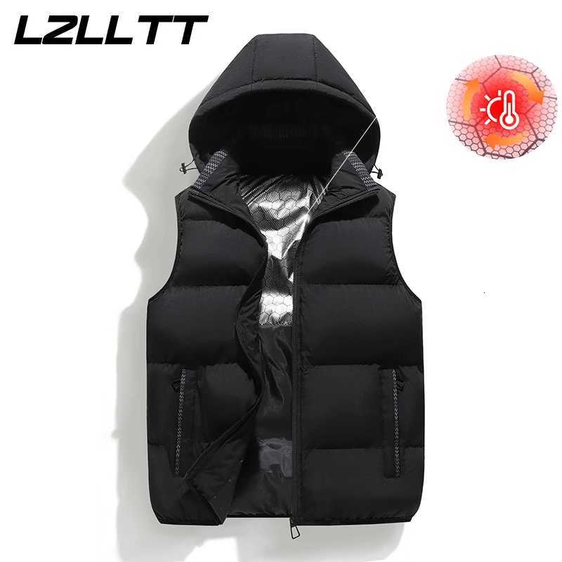 Winter Men Thicken Warm Sleeveless Vests Mens Autumn Detachable Hat Outwear Hooded Waistcoat Vest Jackets Mens Casual Vests Male W251029