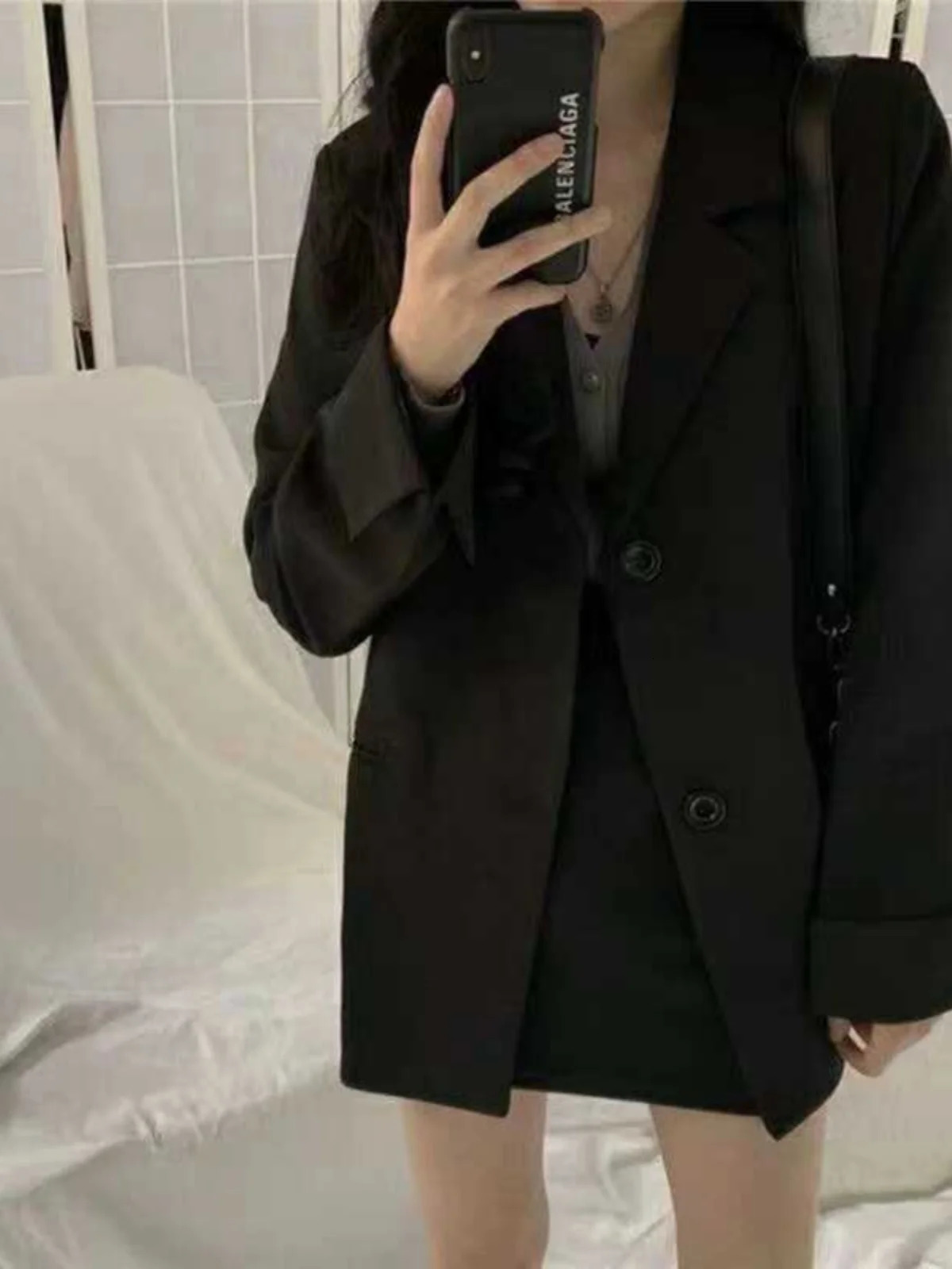 Korean Sle plus Size Suit Jaet for Women Casual Slimming Faionable Spring Autumn Outerwear Long Sve Tailored Coat 251029