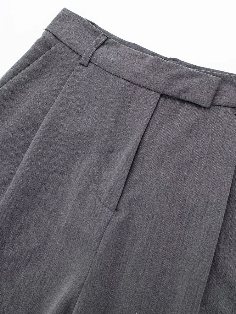 Willshela Women Fashion Solid Front Zipper Straight Pants Vintage High Waist Full Length Female Chic Lady Trousers 251029