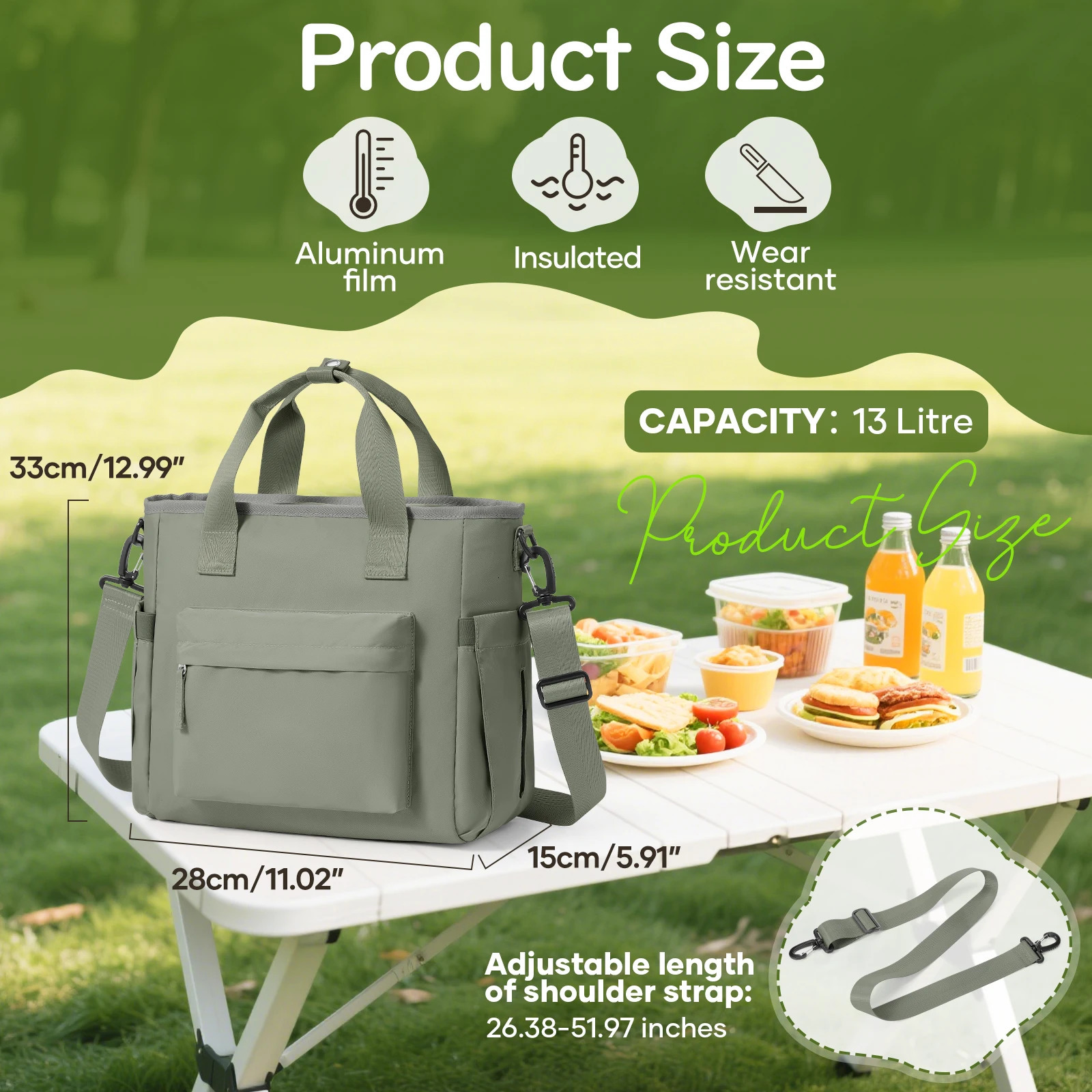 Large Capacity Insulated Lunch Bag Waterproof And Portable For School And Office Keep Your Food Fresh And DeliciousPicnic Bag 251029