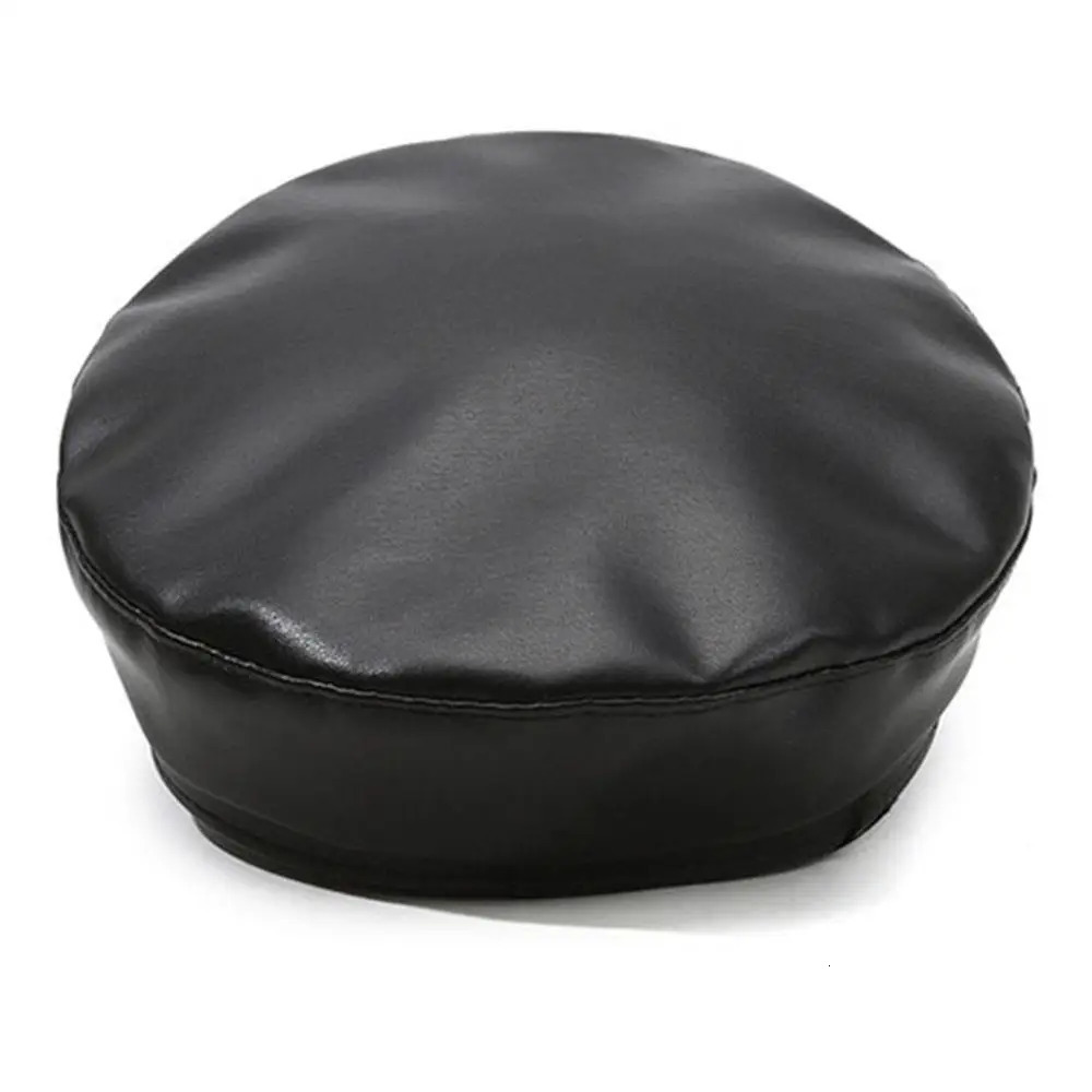 Fashion Women Berets Black Pu Leather Flat Top sboy Caps Vintage Sunscreen England Flat Y2k Gils Punk Style Beret Caps 251029