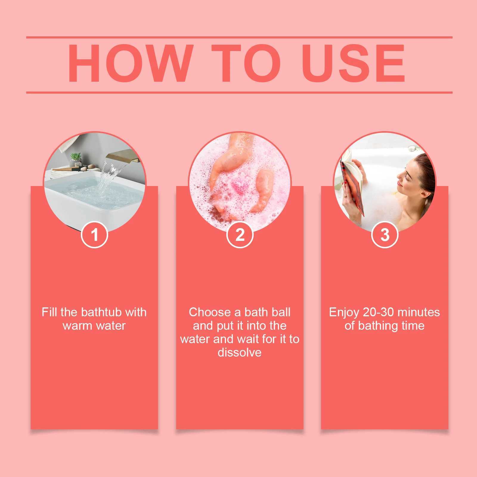 Oceaura Body Bath Bombs Improve Skin Softness Lasting Natural Fragrance Relief Anxiety and Stress Relaxing Bubble Bath Balls L251029