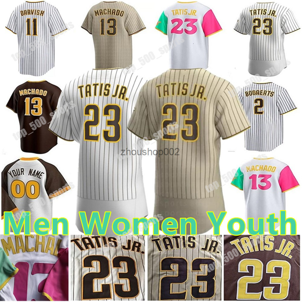 Custom Fernando Tatis Jr Jersey Manny Machado Xander Bogaerts Yu Darvish Jake Cronenworth Hosmer HaSeong Kim Joe Musgrove Basaball Jersey