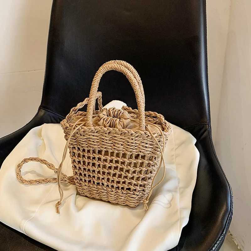 Casual Rattan Wen Handbags Wicker Woven Hollow Shoder Bags Summer Beach Basket Str Bag Bali Big Purses Large Capacity Tote1 D251029