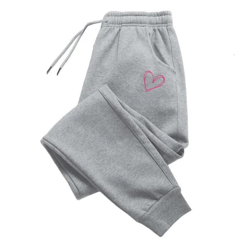 Simple Womens Sweatpants Heart Printed s Casual Sports Pants Fitness Jogger Trousers Daily High Street Pants Fall Winter 251029