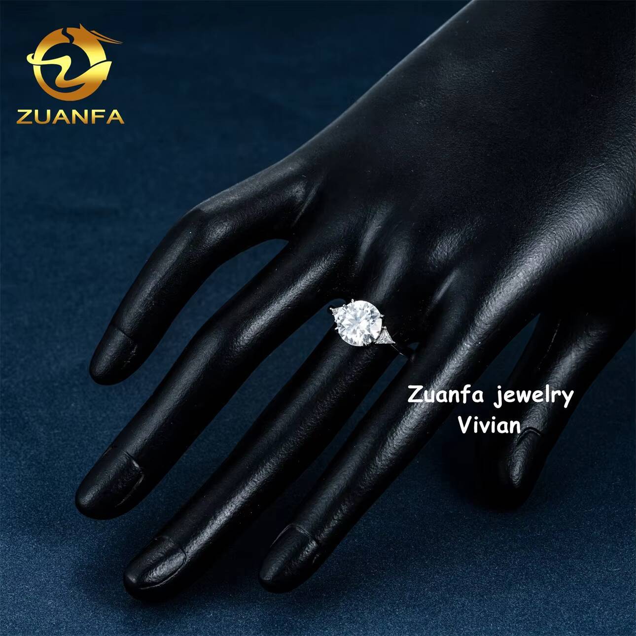 Fine Jewelry Luxury VVS Moissanite Diamond Pass Diamond Tester Buss Down Sterling Silver 925 Women Moissanite Wedding Rings