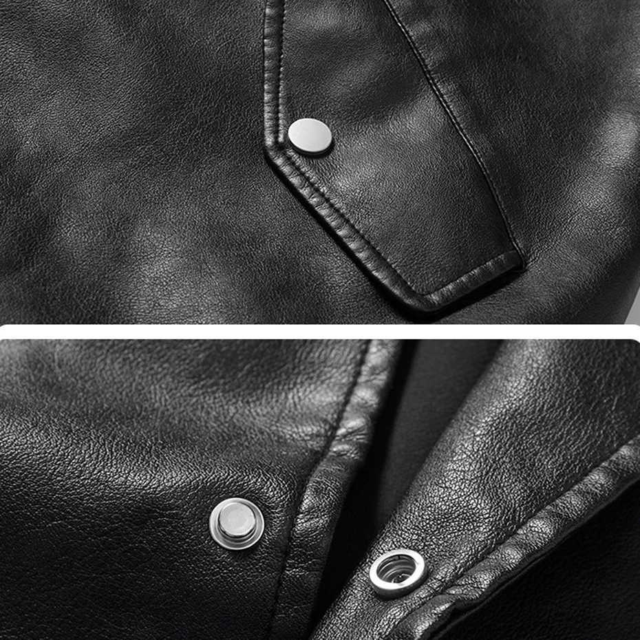 Hooded PU Jacket Men Spring Autumn Motorcycle Biker Jacket Coat Fashion Casual Solid Color Cargo Jacket Male PU Coat BlackT251029