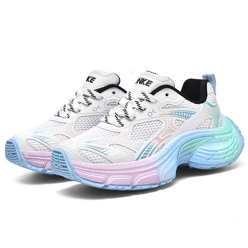 ONKE Dad Shoes for Women New Autumn Thick-Soled Height-Increasing Casual Sports Shoes Fashionable Versatile Breathable Mesh Shoes