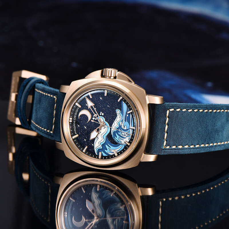 PAGANI DESIGN Full Luminous Blue Glass AR+AF Men's Mechanical Watch PD-YS014