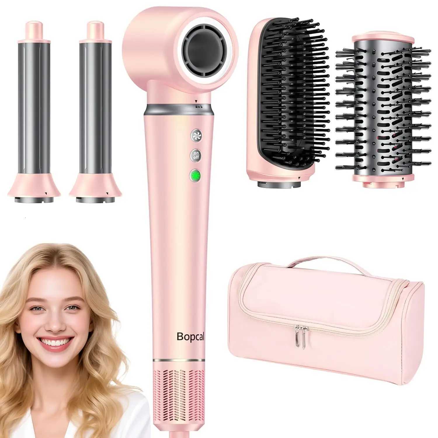5 in Air Wrap Hair Styler FrizzFree Auto Wrap Curler HighSpeed Hair Dryer Straightening Blow Dryer Brush for Styling W251029