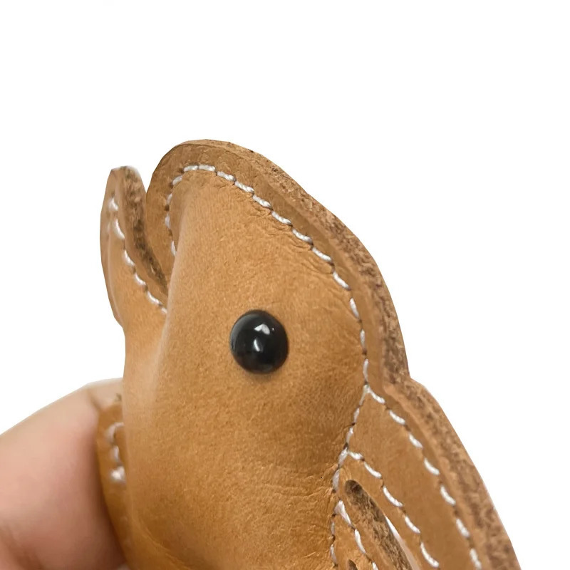 Cute Cow Leather Rabbit Key Ring Mini Men And Women Handbag Pendant Trendy Keychains Luggage Bag Parts Accessories 251013