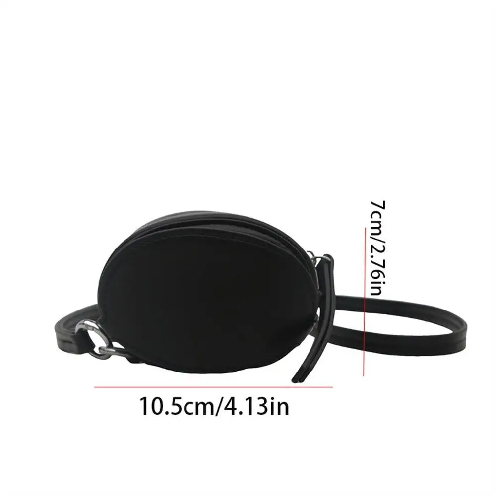 Fashion PU Leather Hanging Neck Coin Purse with Makeup Mirror Oval Lanyard Wallet Purse Mini Crossbody Bag Streetwear 251029