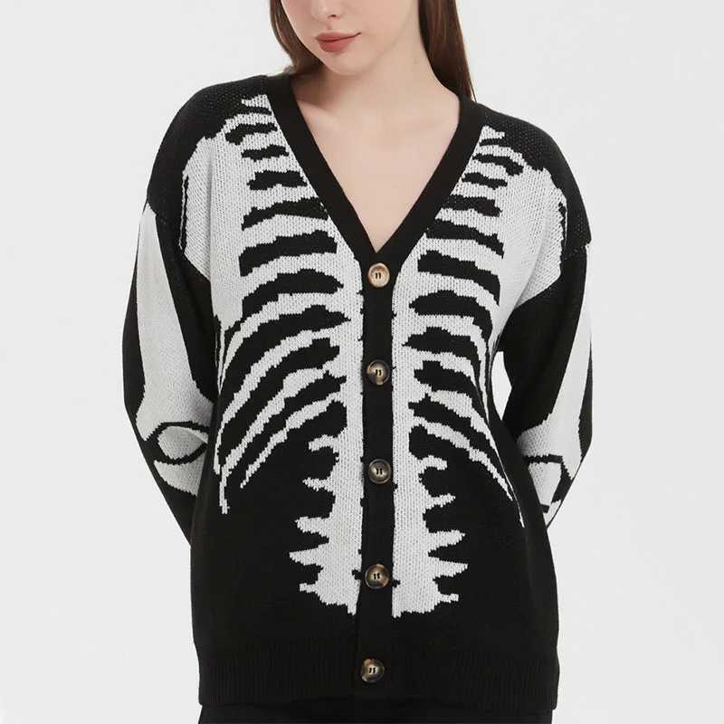 Women Knitted Sweaters Cardigan Harajuku Autumn Winter Vneck Button Coats Casual Long Sleeve Outerwear Lady Vintage KnitwearT251028