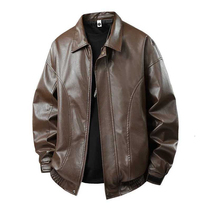 Mens Jacket Vintage Leather Spring Autumn Motorcycle Casual Coat Men Outwear JacketsT251029