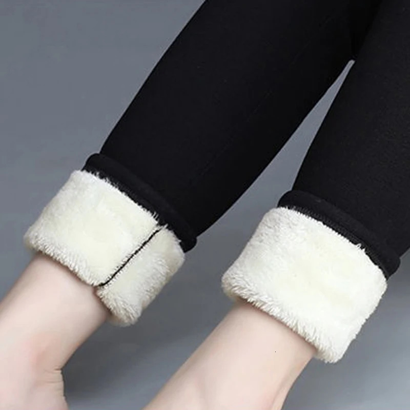 Thermal Lambwool Leggings Women Winter Thicken Fleece Lined Stretchy Warm Hight Waist Skinny Fitness Leggins Soft Workout Tights 251029