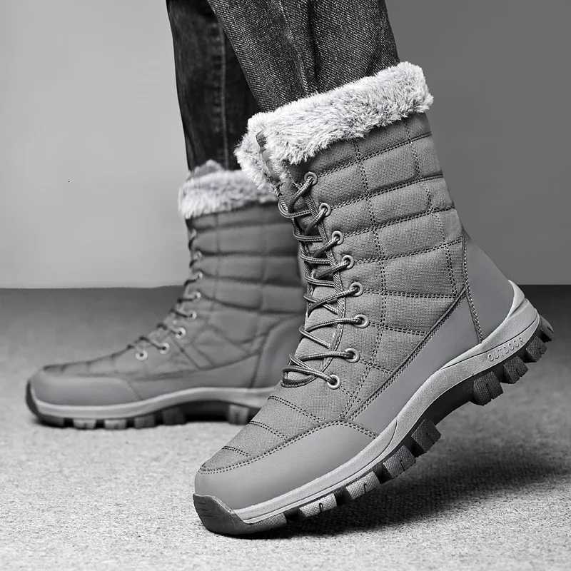 Men New Cotton Shoes Waterproof and Cold Proof Long Boots for Men Outdoor with Thick Velvet and Warmth Snow Boots Z251029