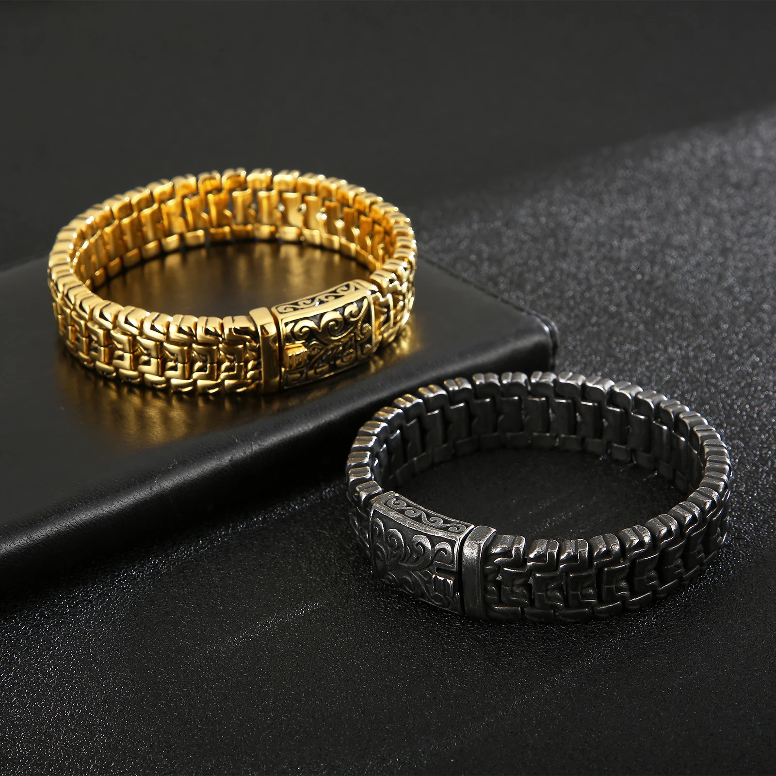 Fongten Rotre Totem Bracelets For Men Stainless Steel Wristband Charm Men Bracelet Bangles Hip Hop Gold Color Jewelry Wholesale 251028
