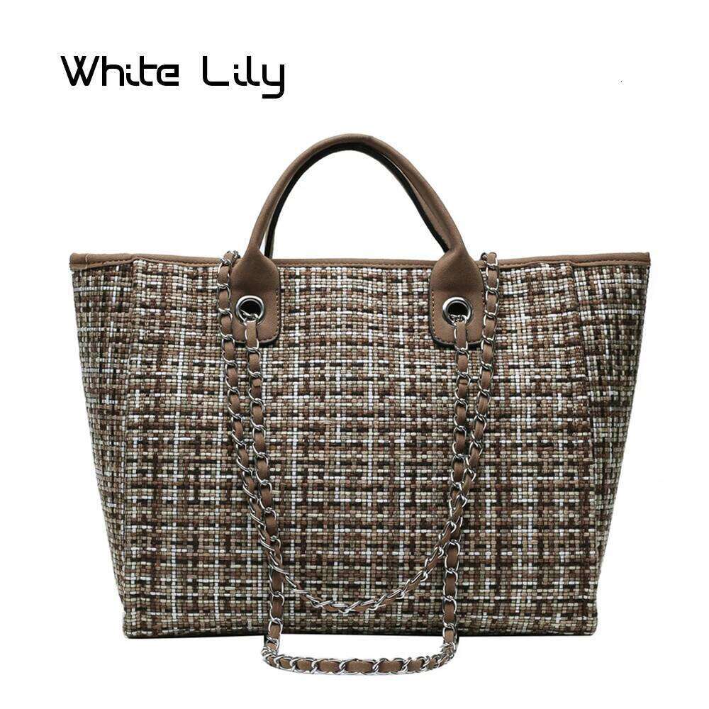 Women Tote Fashion Nylon Large Handbag Chains Shoulder Bags Ladies Big Messenger Shopping Bag