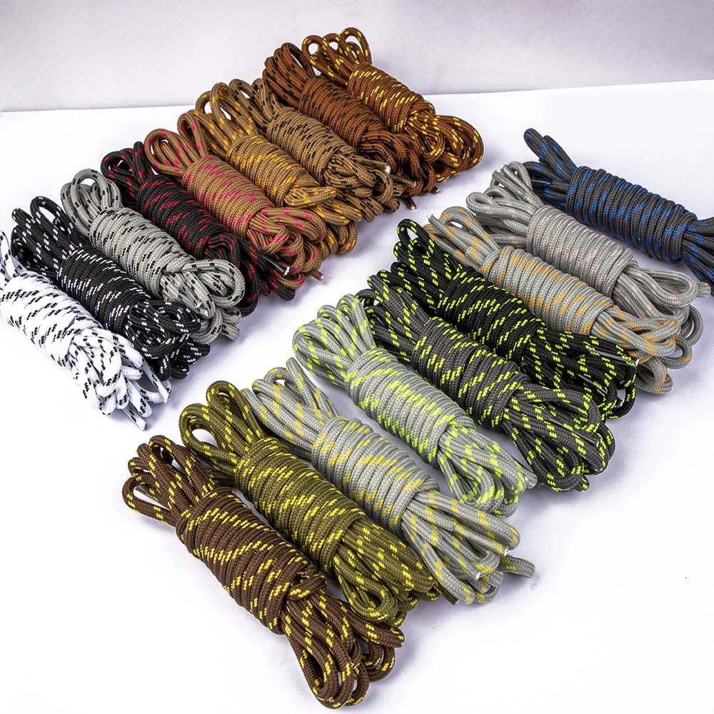 1 Pair Round Shoelaces Flower Dots Solid Laces Polyester Shoelaces Matching Sports Shoes Tooling Martin Boots Hiking Shoe Laces 251029