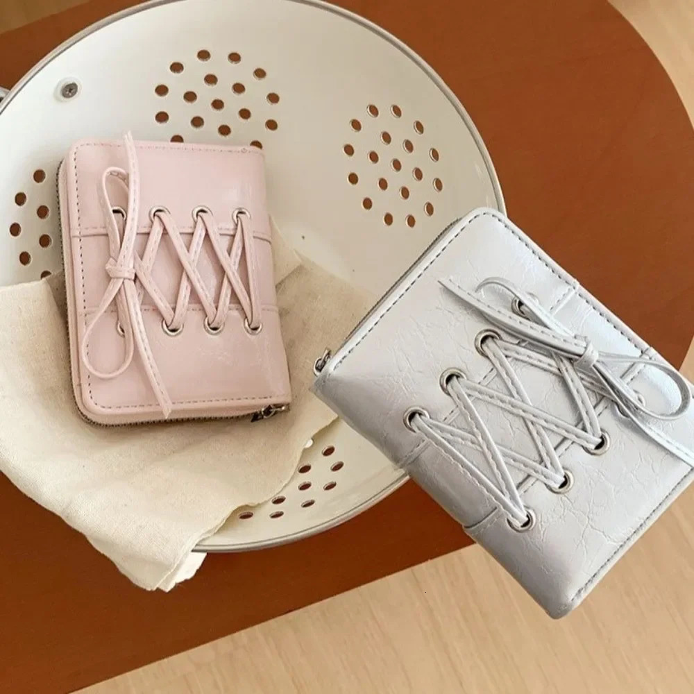 Minimalist Style Bow Short Wallet MultiFunctional Large Capacity Coin Purse Zipper Coin Handbag Women 251029