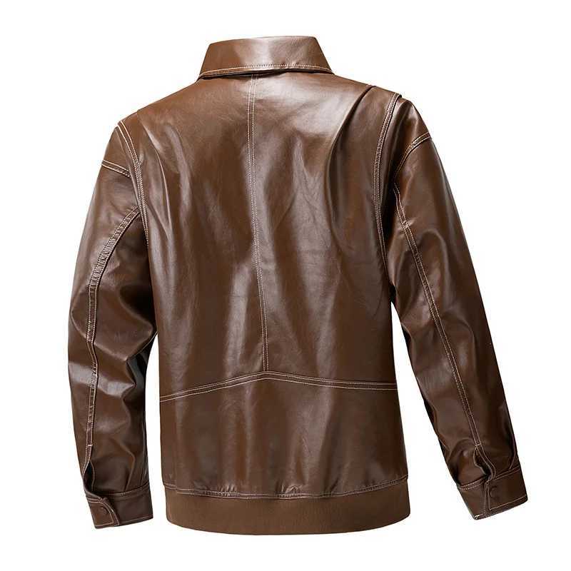 Men Fashion Leather Jacket Autumn Motorcycle Coats Male Outdoor Casual Motor Biker PU Leather JacketT251029