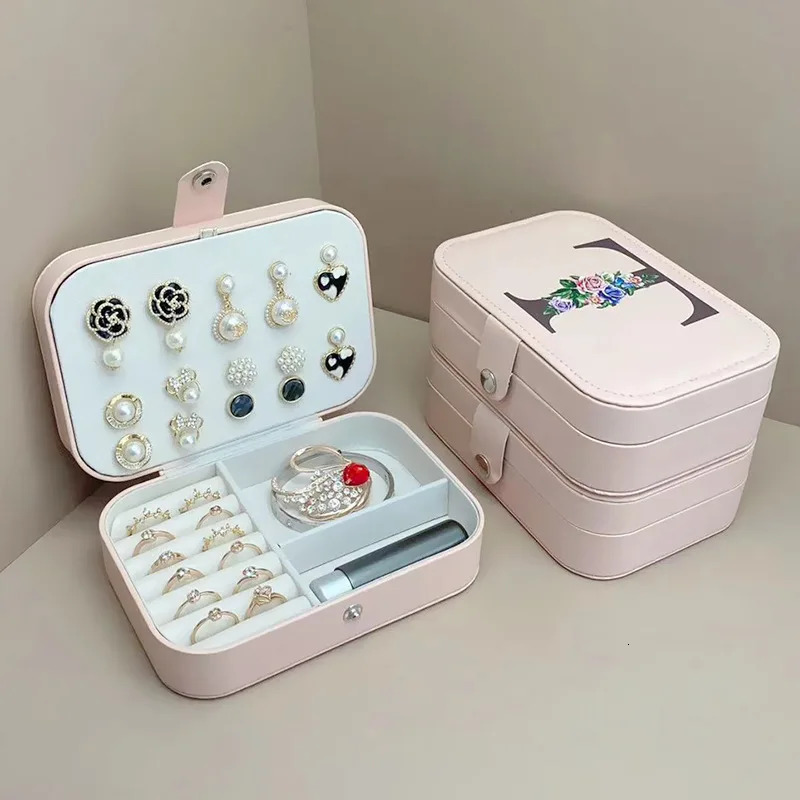 Personalised Travel Jewelry Box Custom Name Portable Case Leather Friend Gifts Christmas 251013