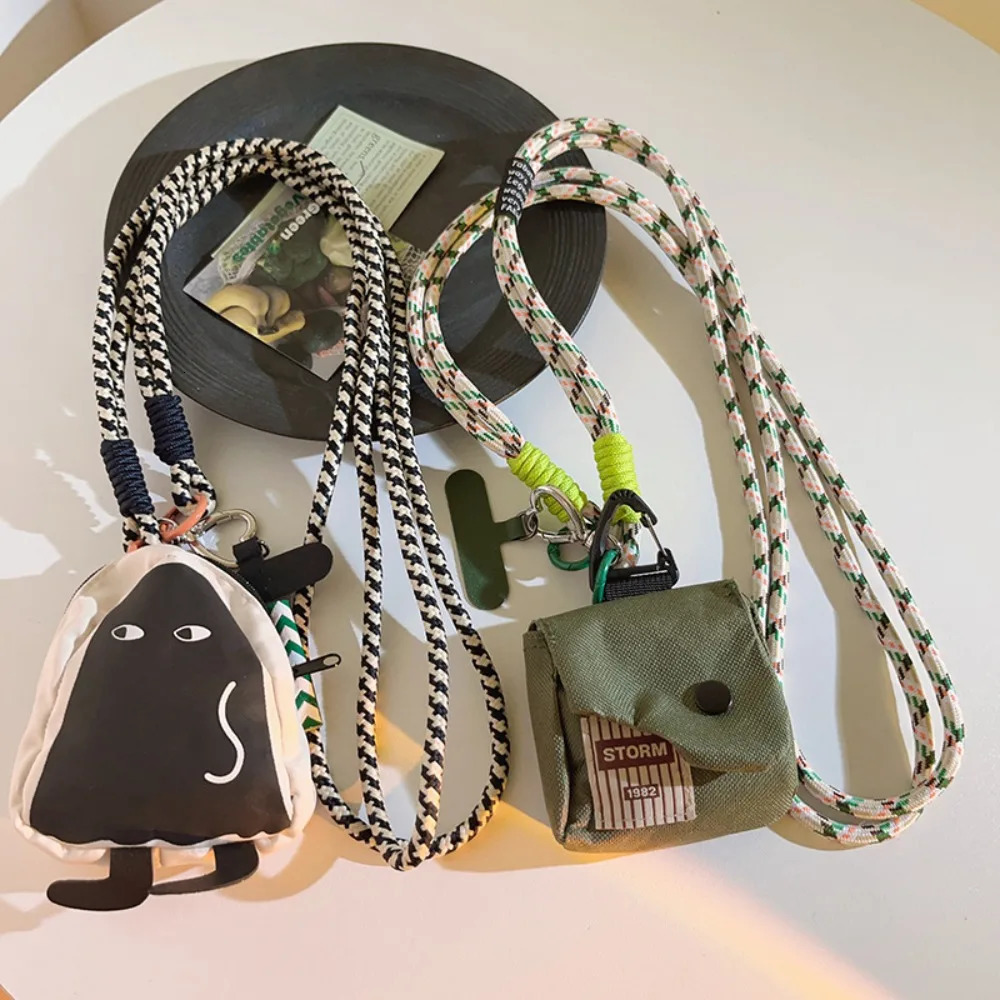 Korea Cute Cartoon Funny Coin Purse Wallet Phone Short Lanyard Strap Phone Bracelet AntiLost Lanyard Jewelry Woman 251029