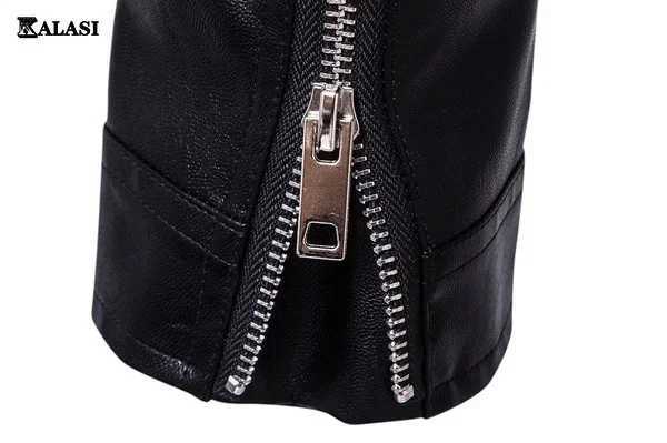 2023 Slim Fit Stand Collar PU Jacket Male Antiwind Motorcycle Lapel Diagonal Zipper Jackets MenT251029
