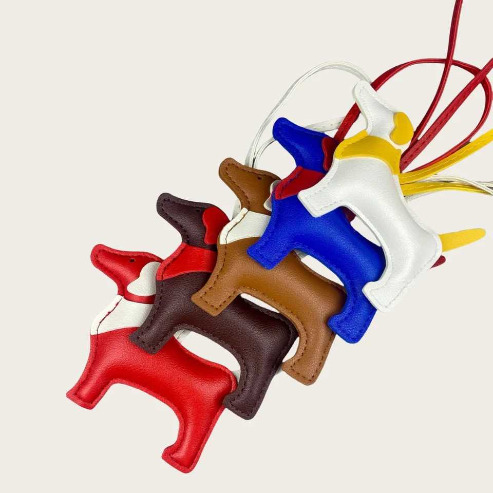 Adorable ScarfStyle Puppy Bag Charm PU Leather Dog Pendant for Purses BackpacksW251029