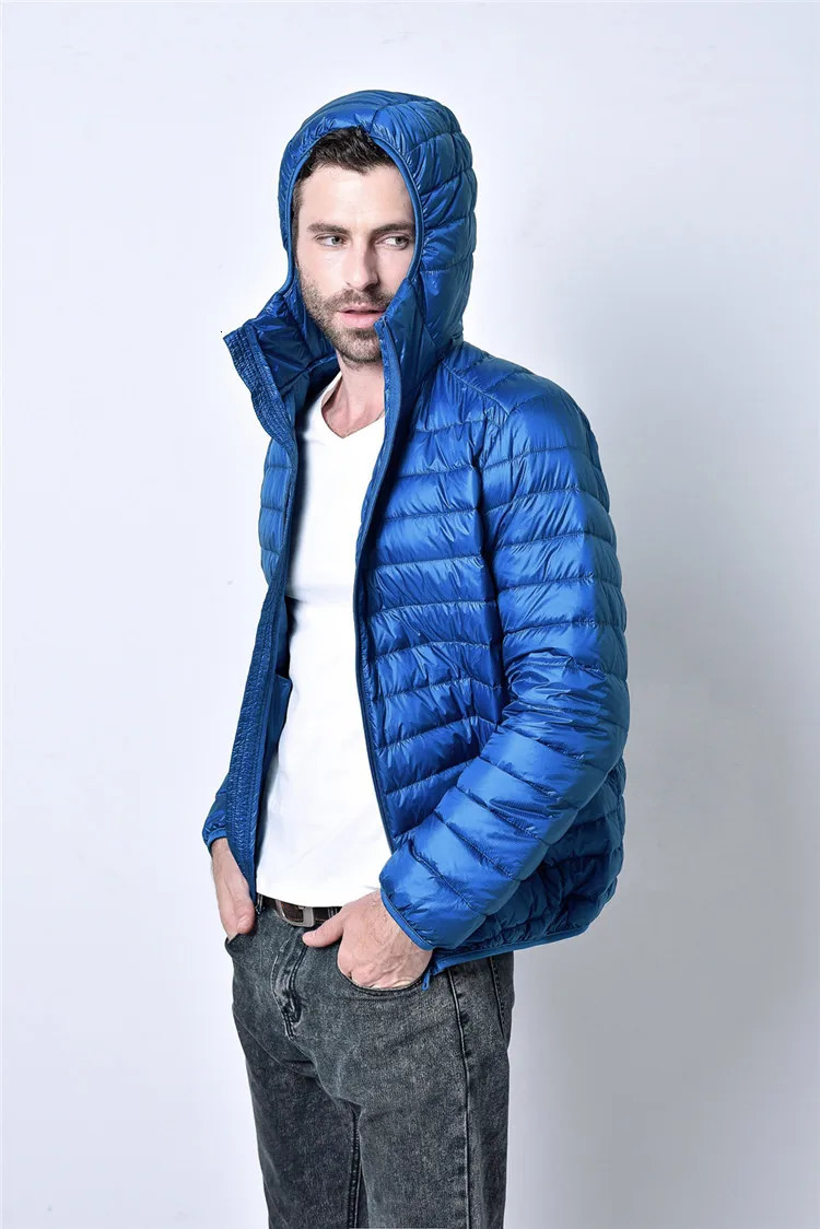 Winter Fashion Ultralight Duck Down Jacket Mens Hooded Streetwear Light Feather Coat Waterproof Warm Mens Clothing M5XL 251028