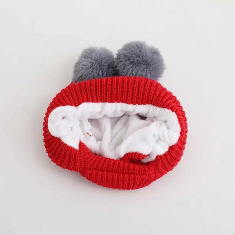 Winter Baby Knitted Hat Cute Cartoon Pompom Infant Boy Girl Beanie Cap Thick Velvet Lining Kids Ear Protection Hats251028