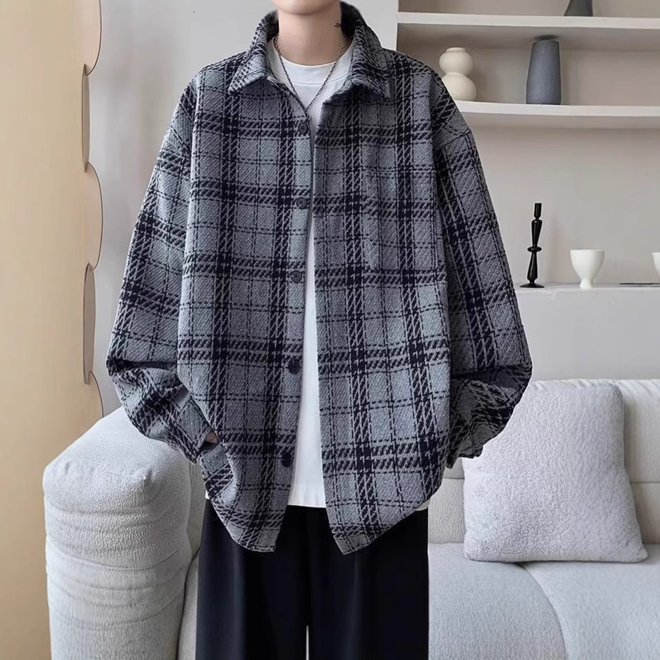 Xiaoxiang Style Plaid Jacket For Men Spring And Autumn American Style Cool And Casual Jacket With High-end Feel Trendy Designer Jacket Brand Couple 