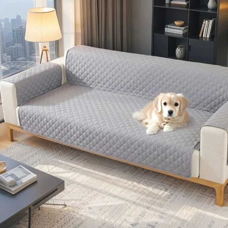 Sofa Cover Waterproof 1234 Seater Non Slip Furniture Protector Cover with Nonslip Elastic Straps Sofa Slipcover for Kids Dog C251028